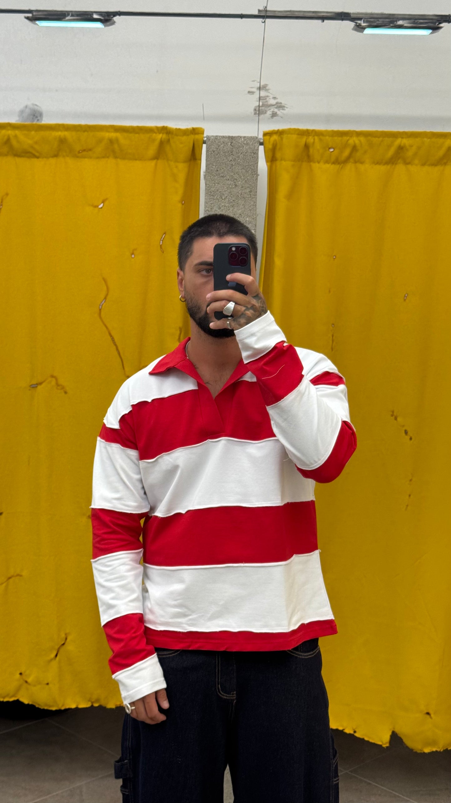POLO CROP/OVER BICOLOR