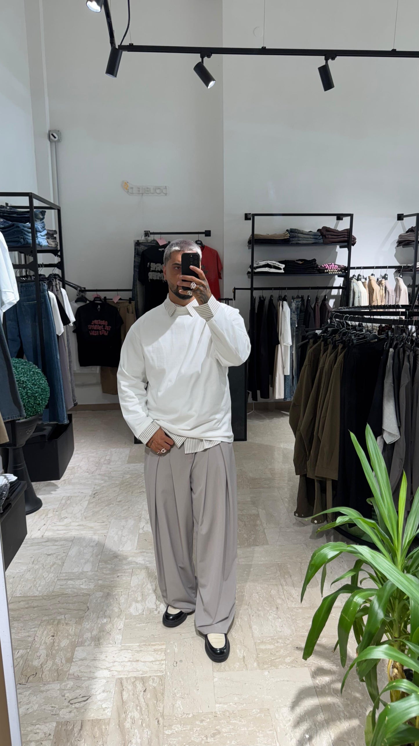 PANTALONE BEIGE DOPPIA PENCE