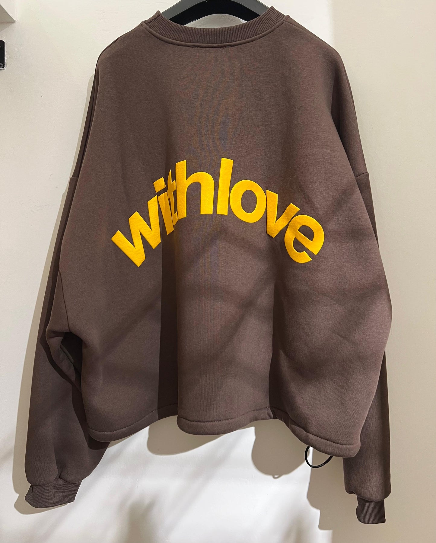 FELPA MORO CROP STAMPA RETRO