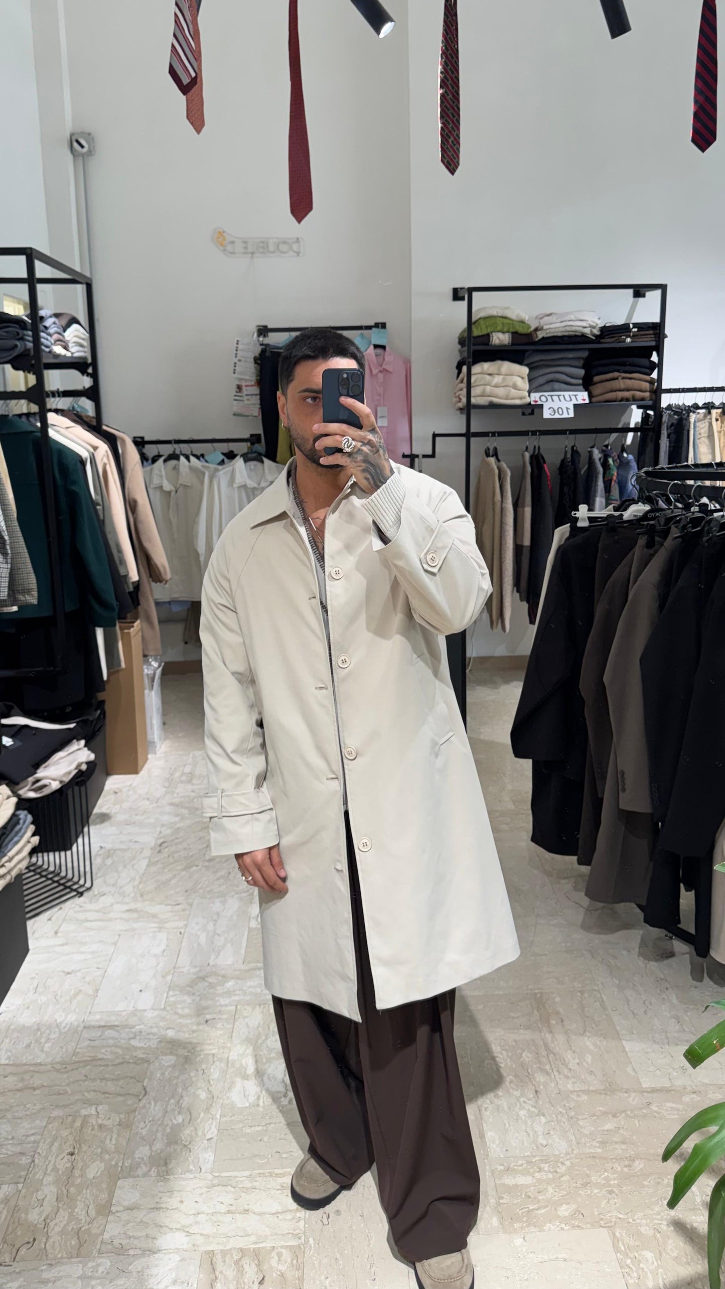 TRENCH COAT OVER BEIGE
