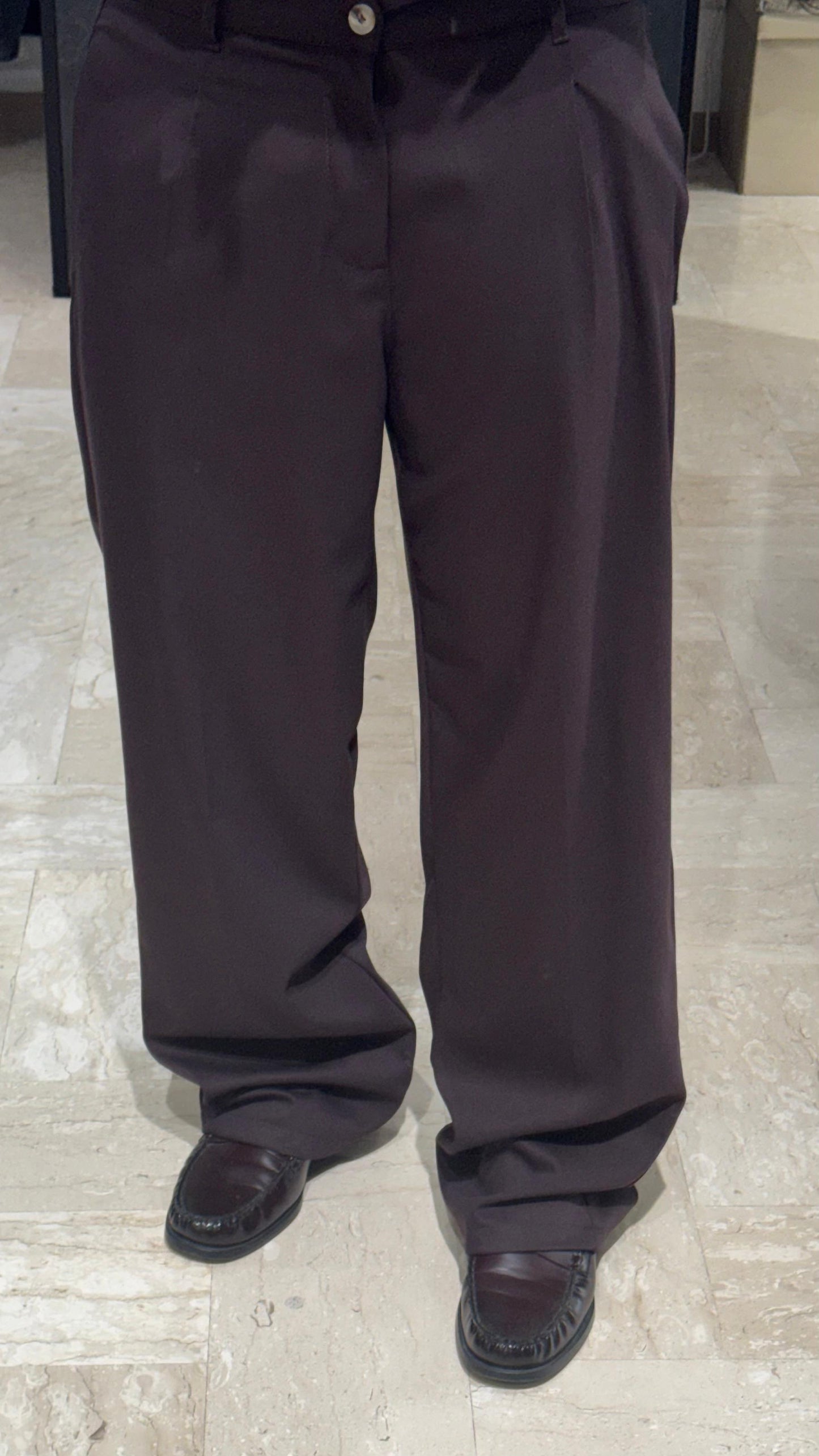 PANTALONE PRUGNA FONDO LARGO