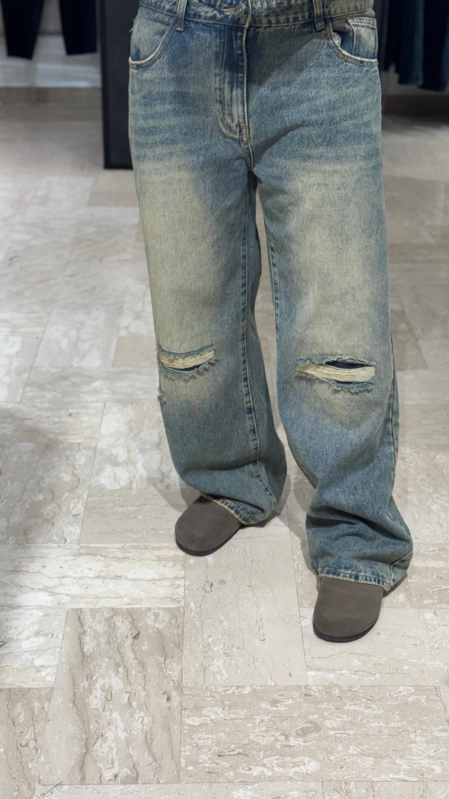 BAGGY SABBIATO CON ROTTURE