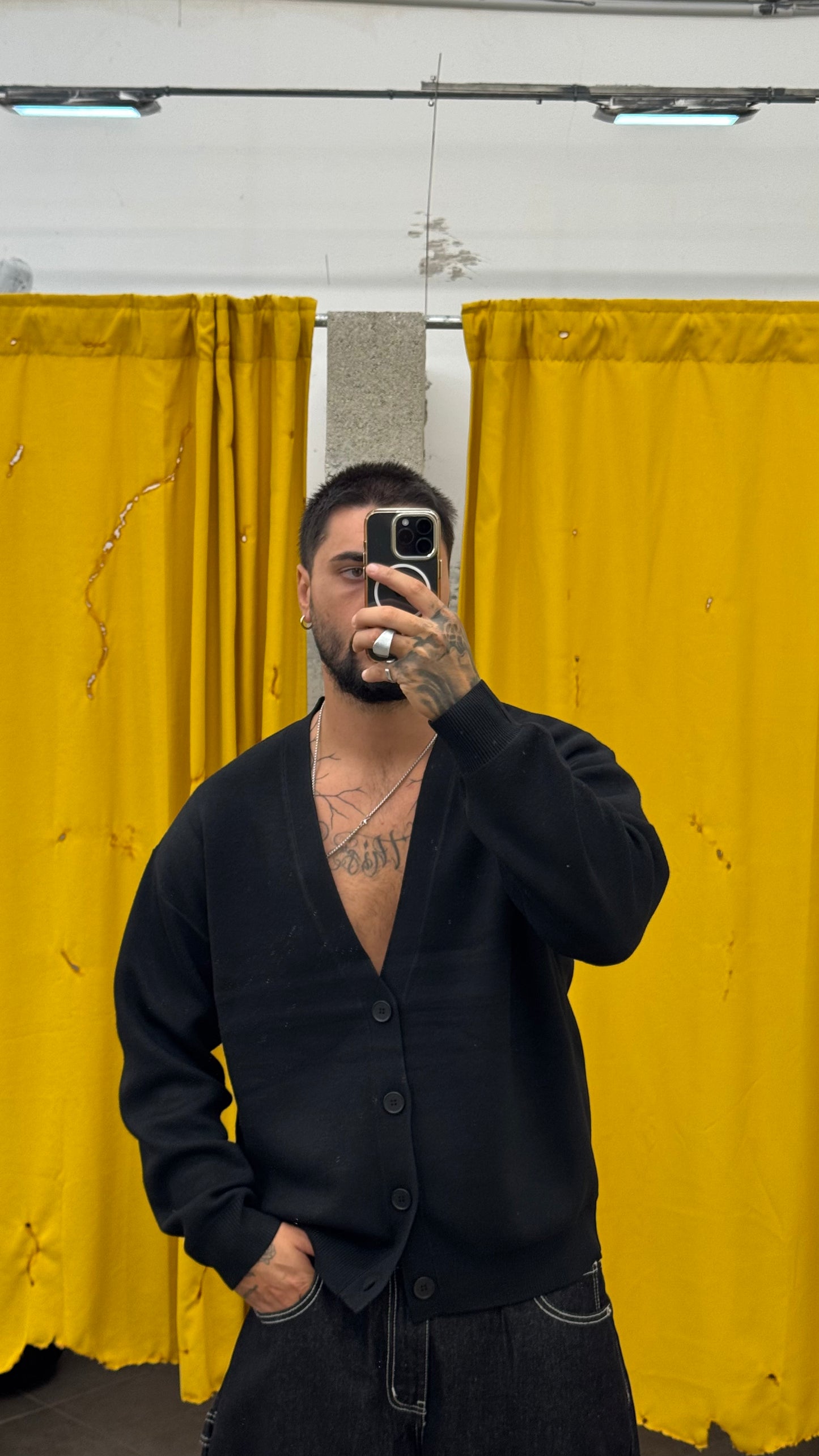 CARDIGAN NERO OVER
