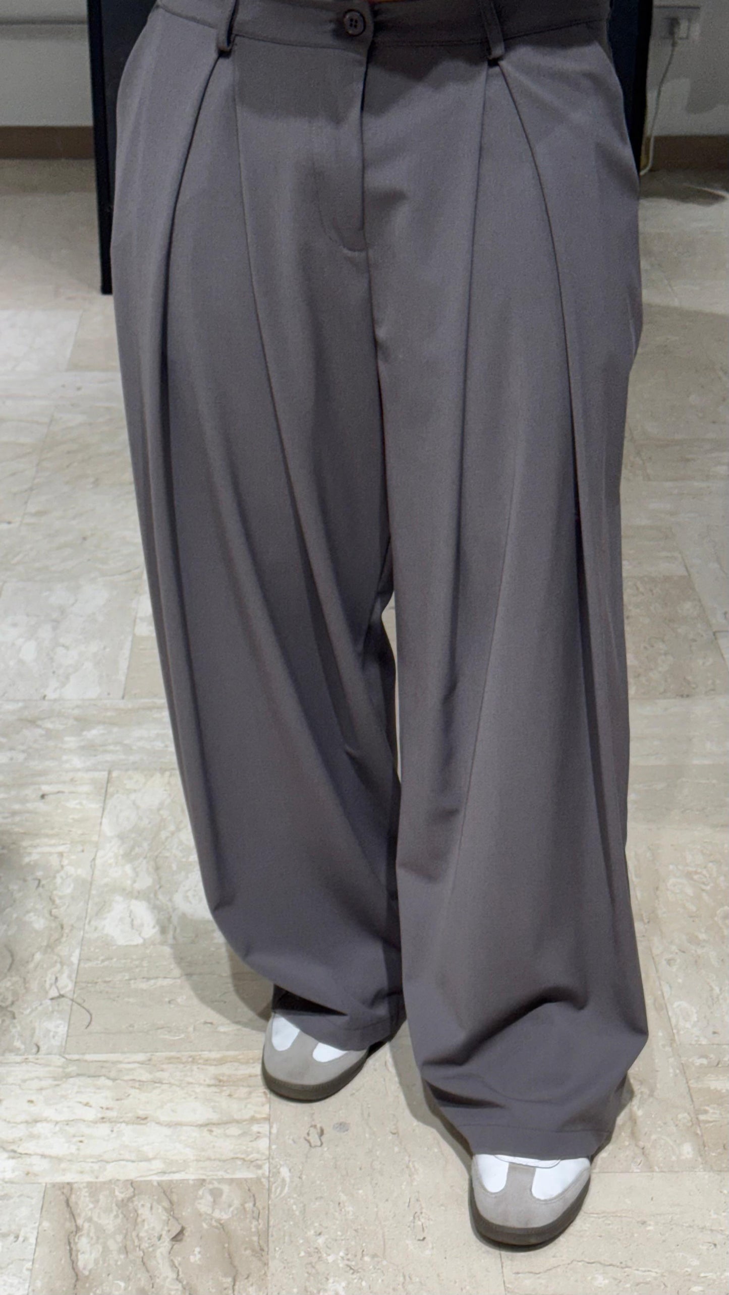 PANTALONE GRIGIO DOPPIA PENCE