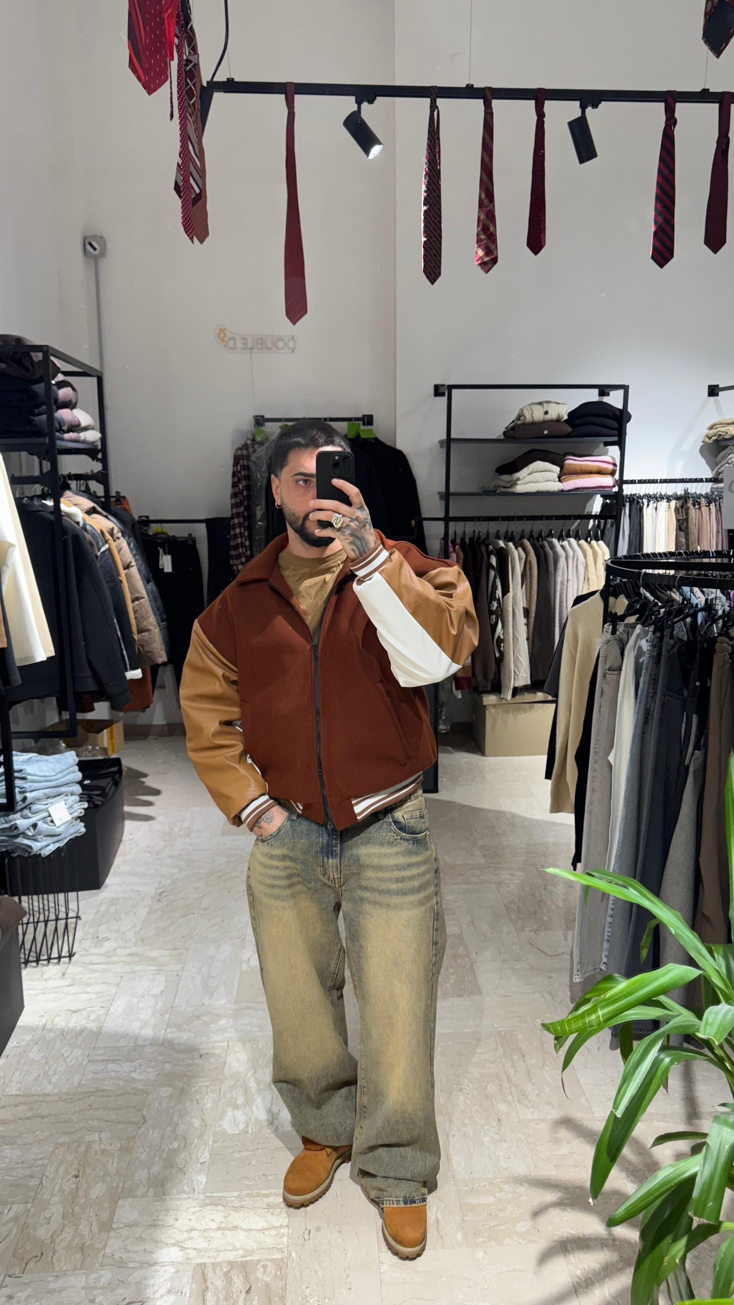 VARSITY JACKET CROP BORDOUX