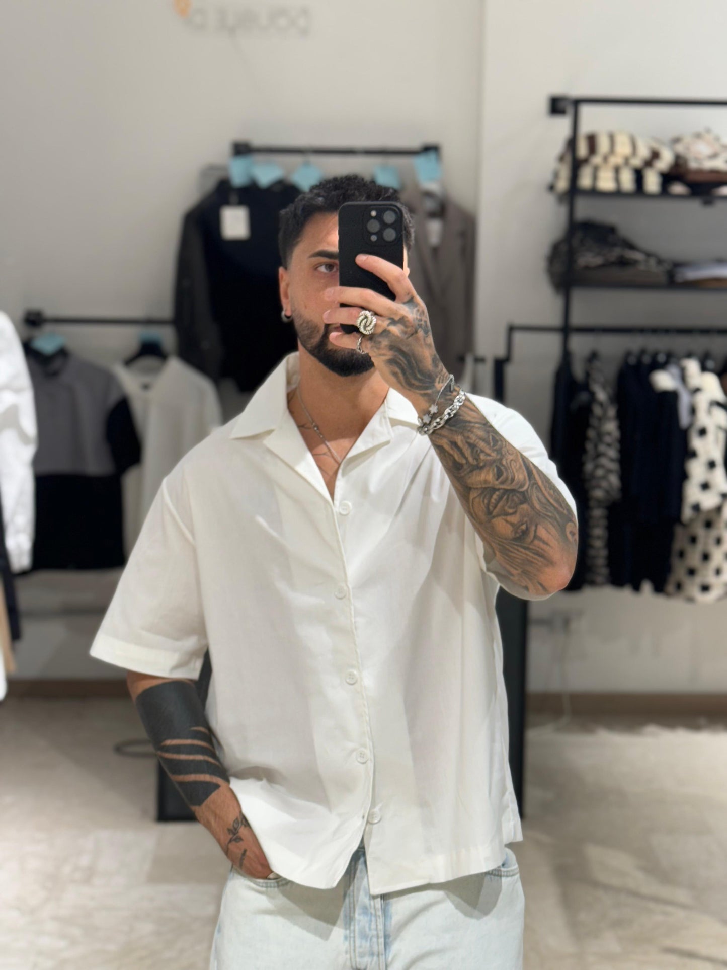 CAMICIA BIANCA CROP HYDO