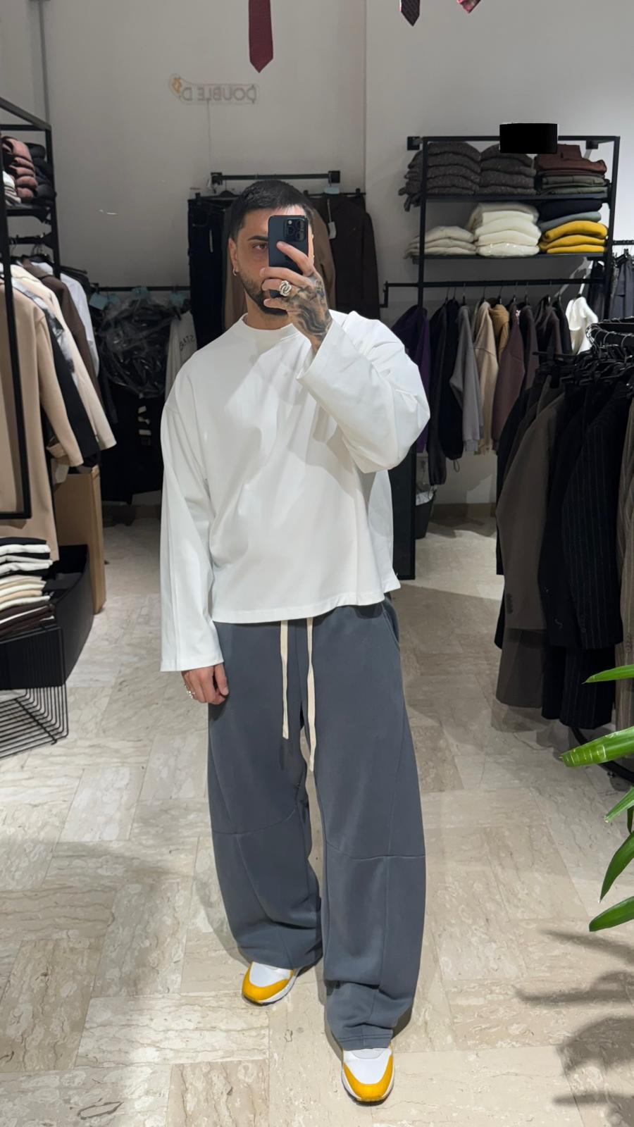 LONG SLEEVE BIANCA CROP/OVER