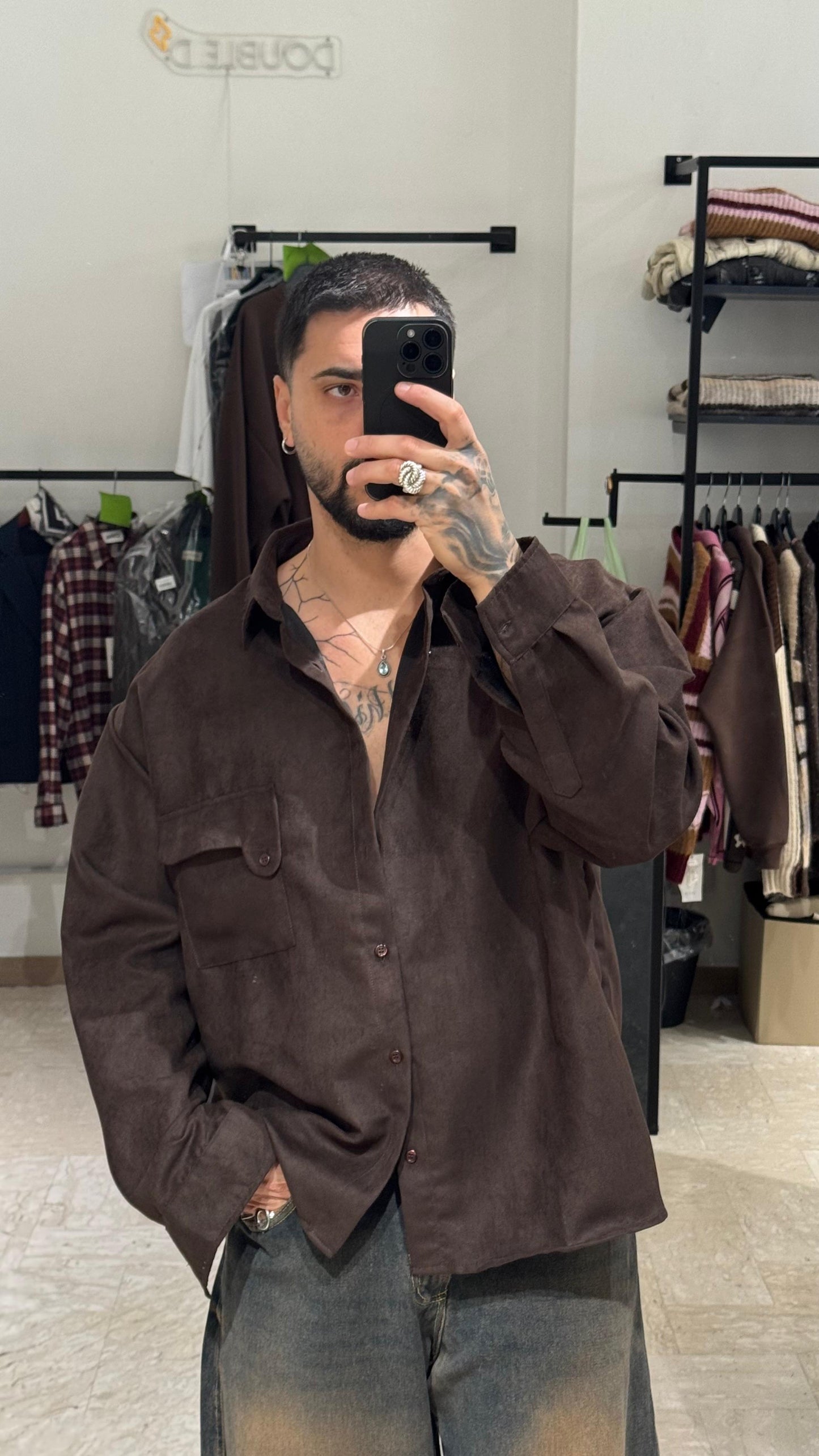 CAMICIA MORO IN DAINETTO