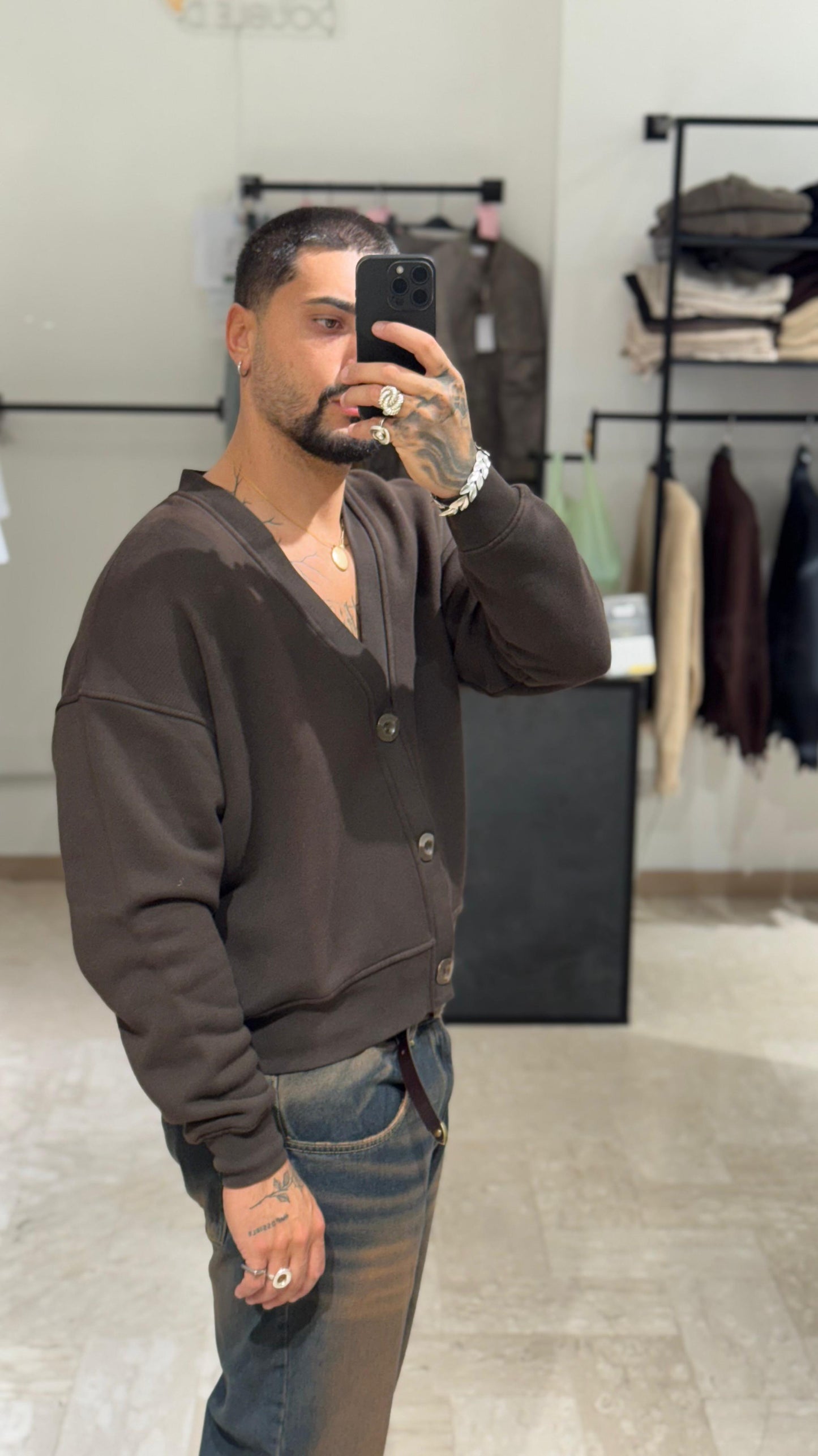 CARDIGAN CROP MORO
