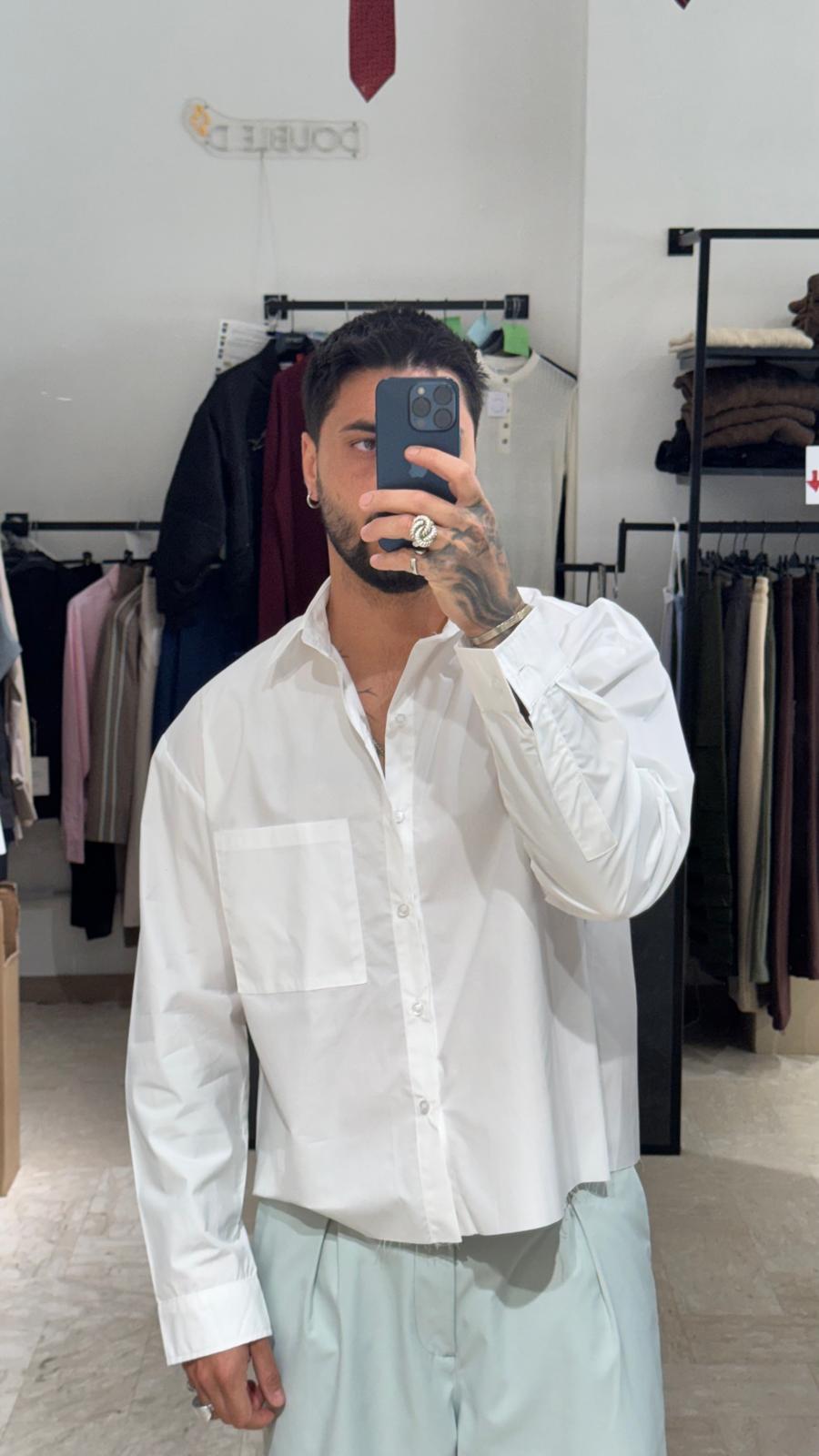 CAMICIA CROP BIANCA