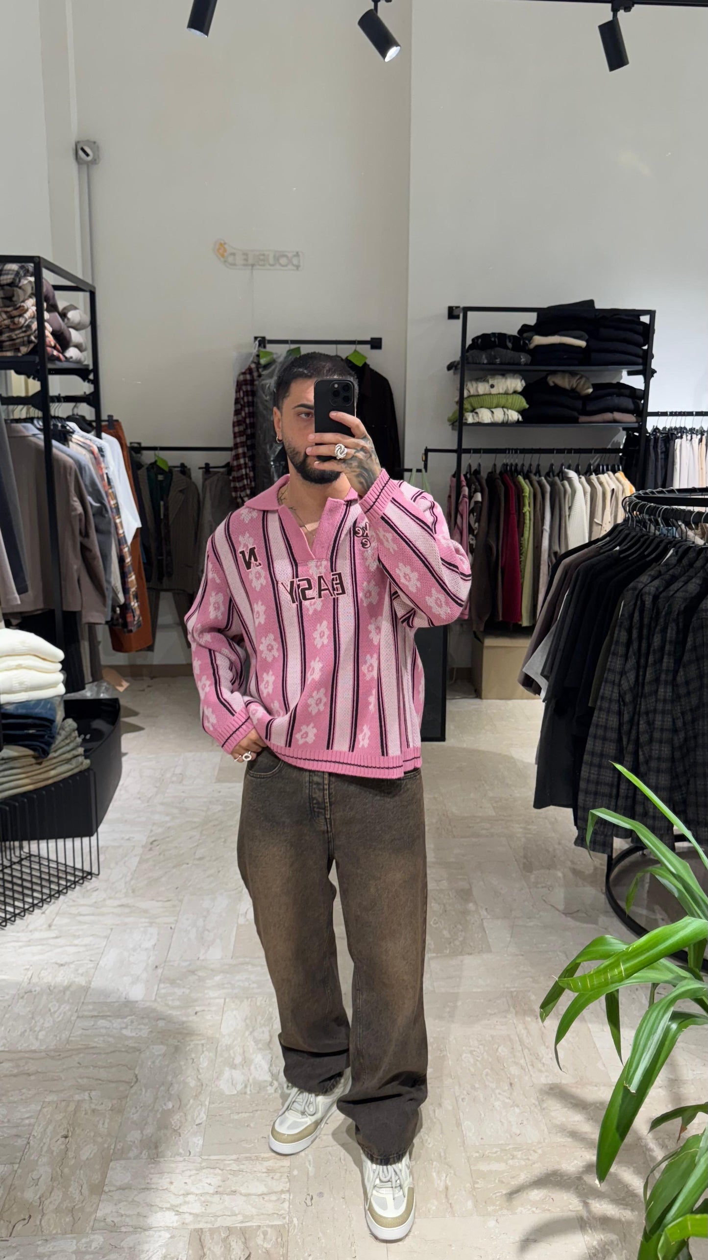 MAGLIONE ROSA FLOREAL