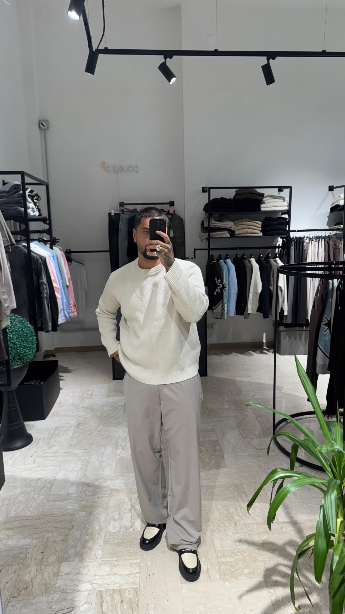 MAGLIONE BEIGE CROP/OVER
