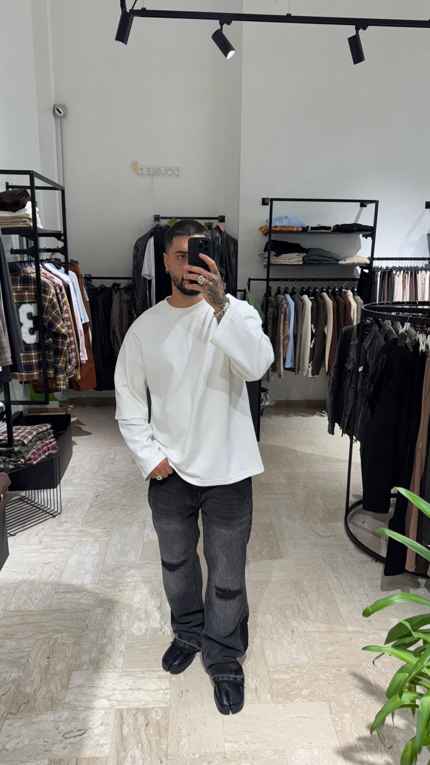 DENIM FLARE NERO SFUMATO