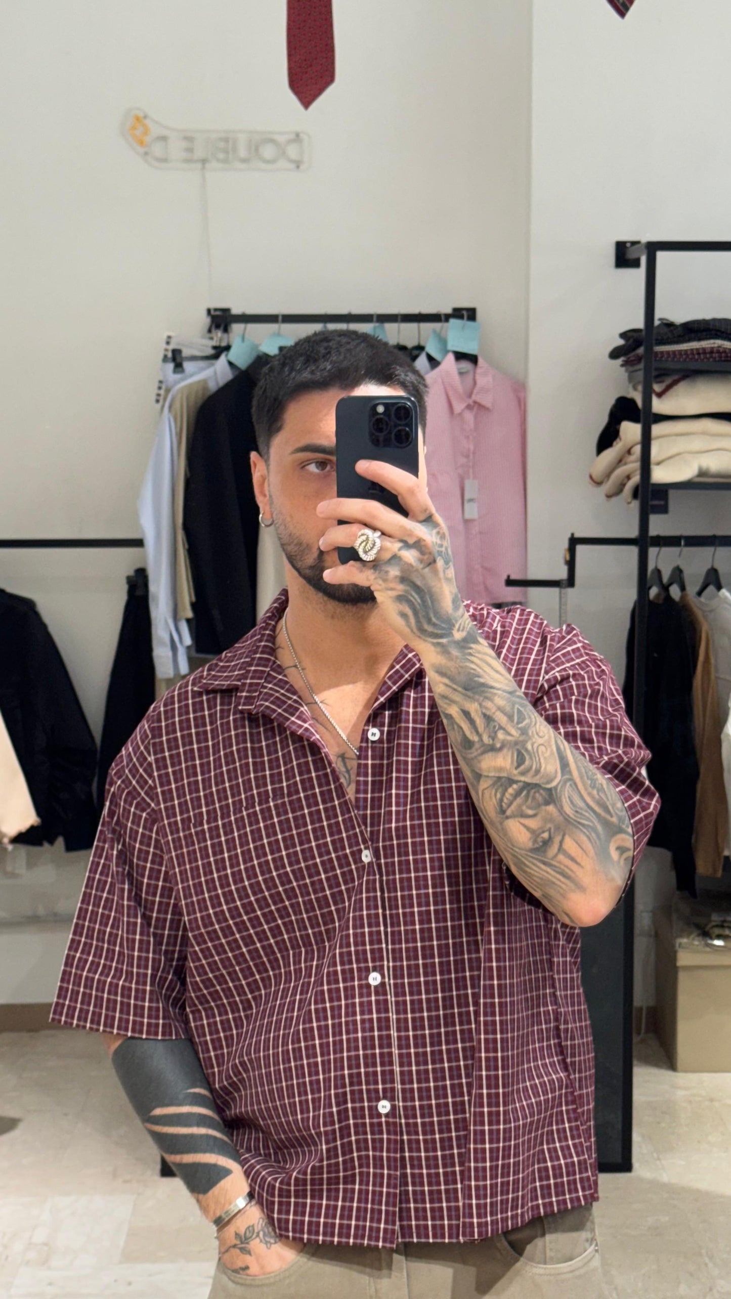 CAMICIA BORDEAUX BOXY