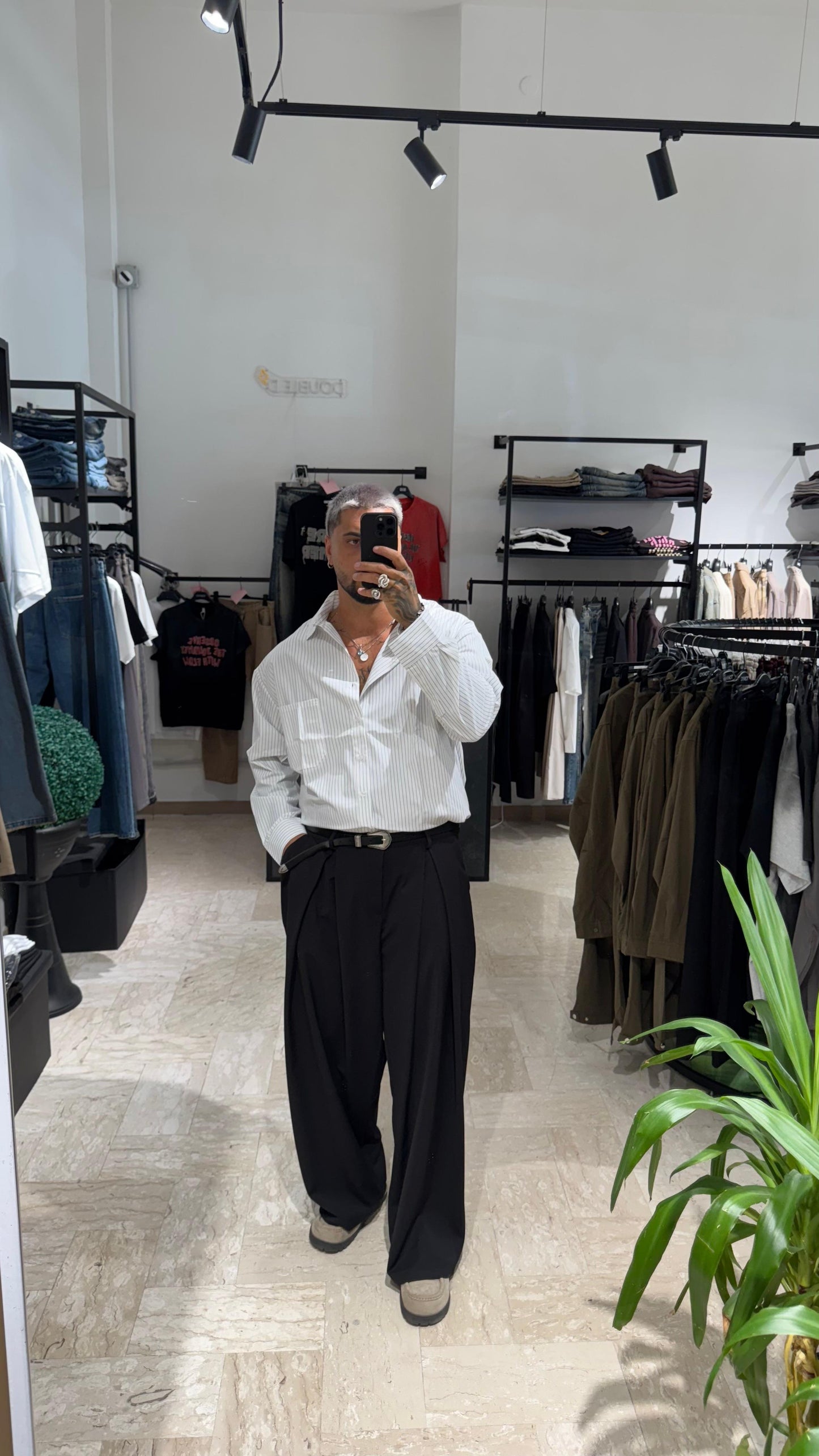 PANTALONE NERO DOPPIA PENCE