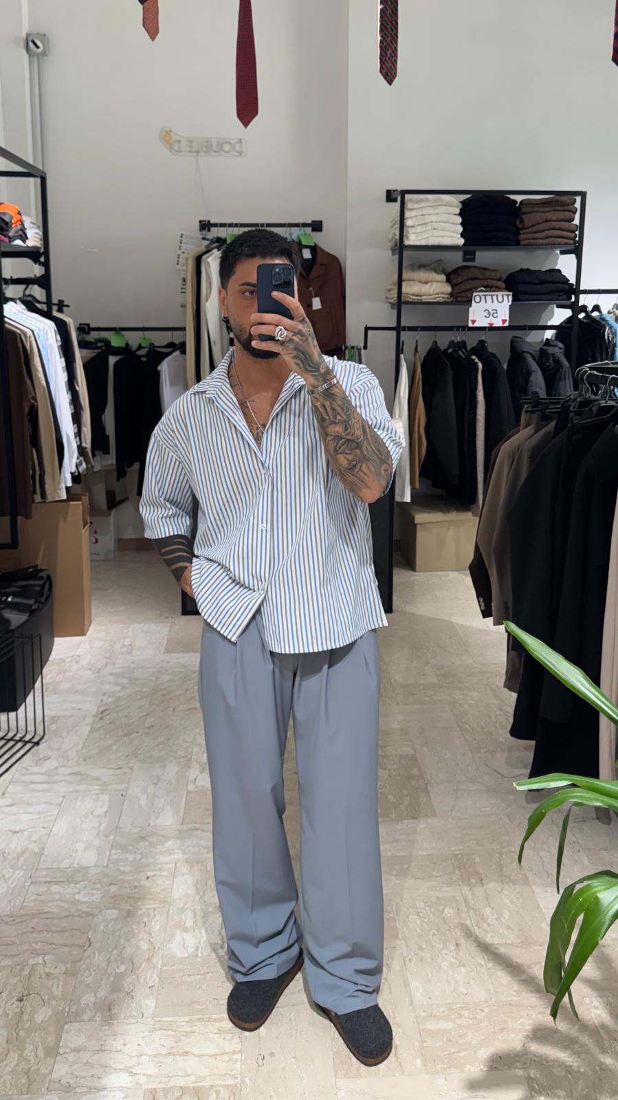 PANTALONE FLARE GHIACCIO