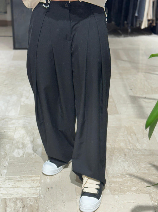 PANTALONE NERO DOPPIA PENCE