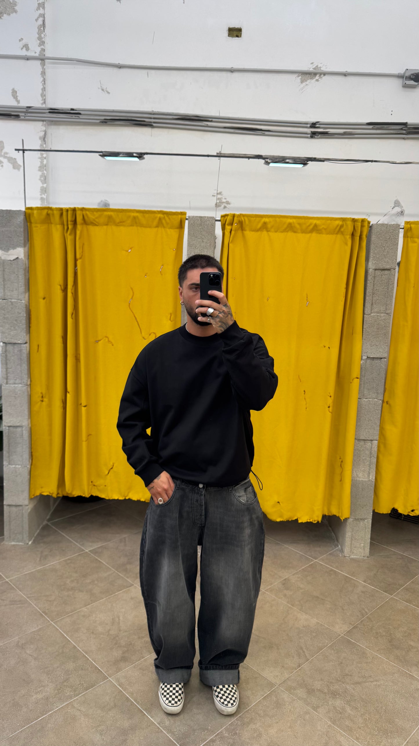 FELPA CROP/OVER NERA