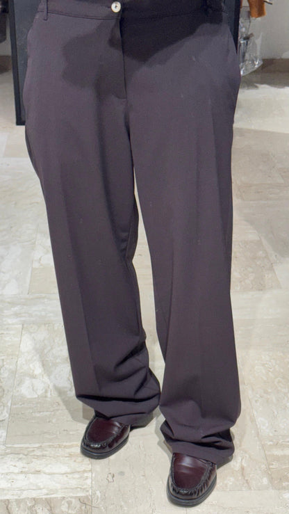 PANTALONE PRUGNA FONDO LARGO