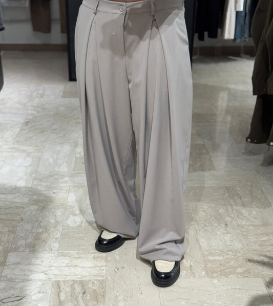 PANTALONE BEIGE DOPPIA PENCE