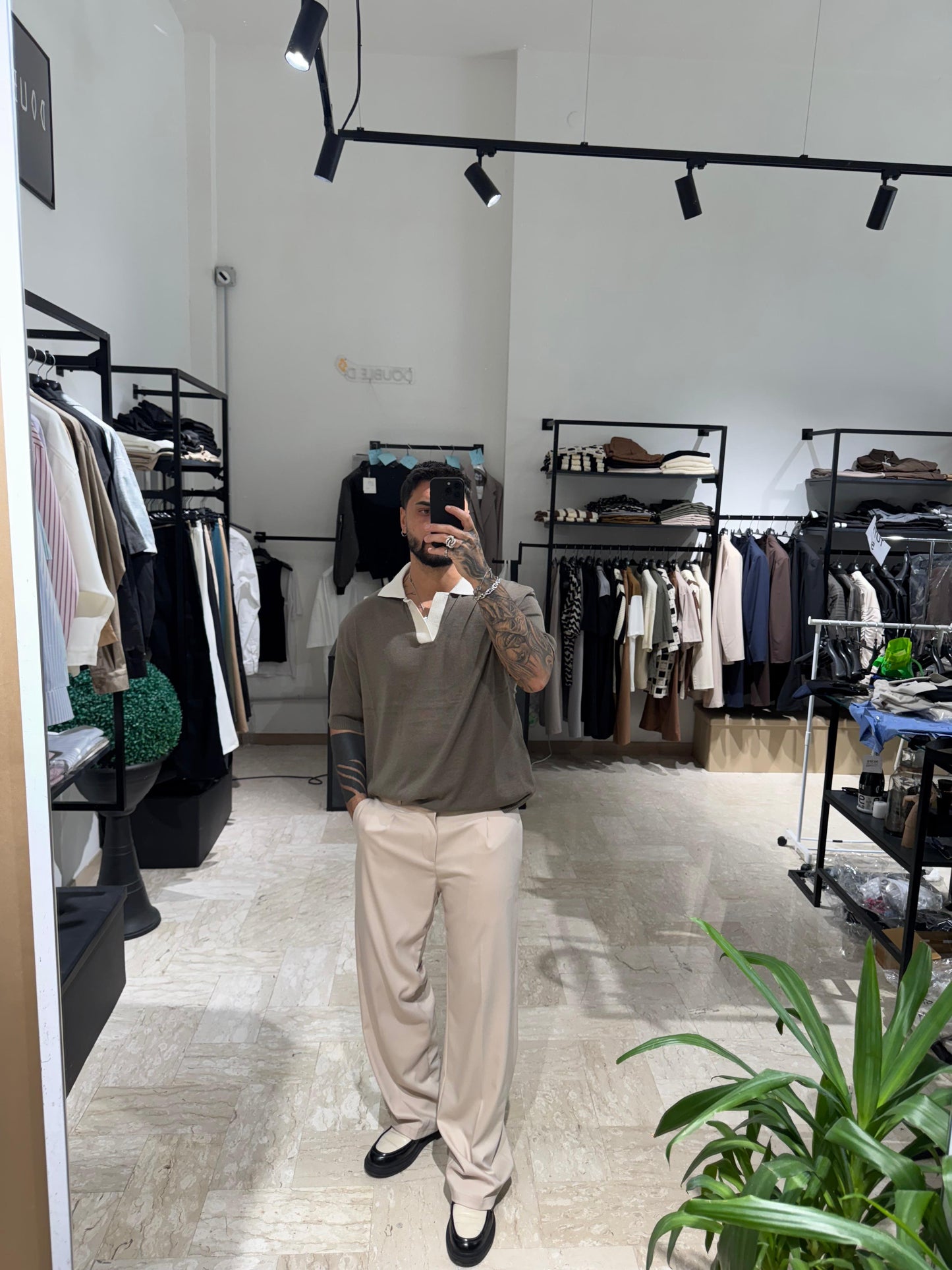 POLO GREEN/CREAM SCOLLO V