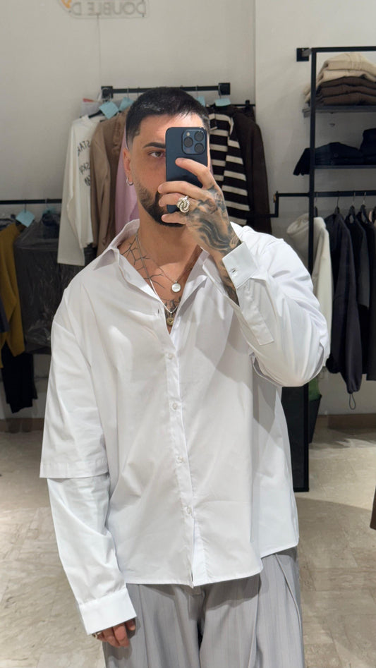 CAMICIA BIANCA DOPPIA MANICA