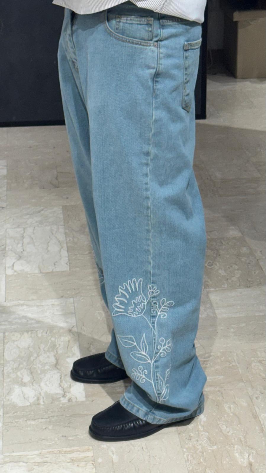 DENIM BALLOON CON RICAMI