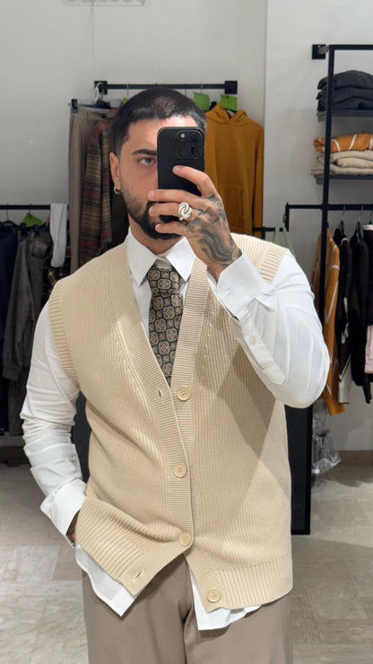 GILET BEIGE A COSTINE