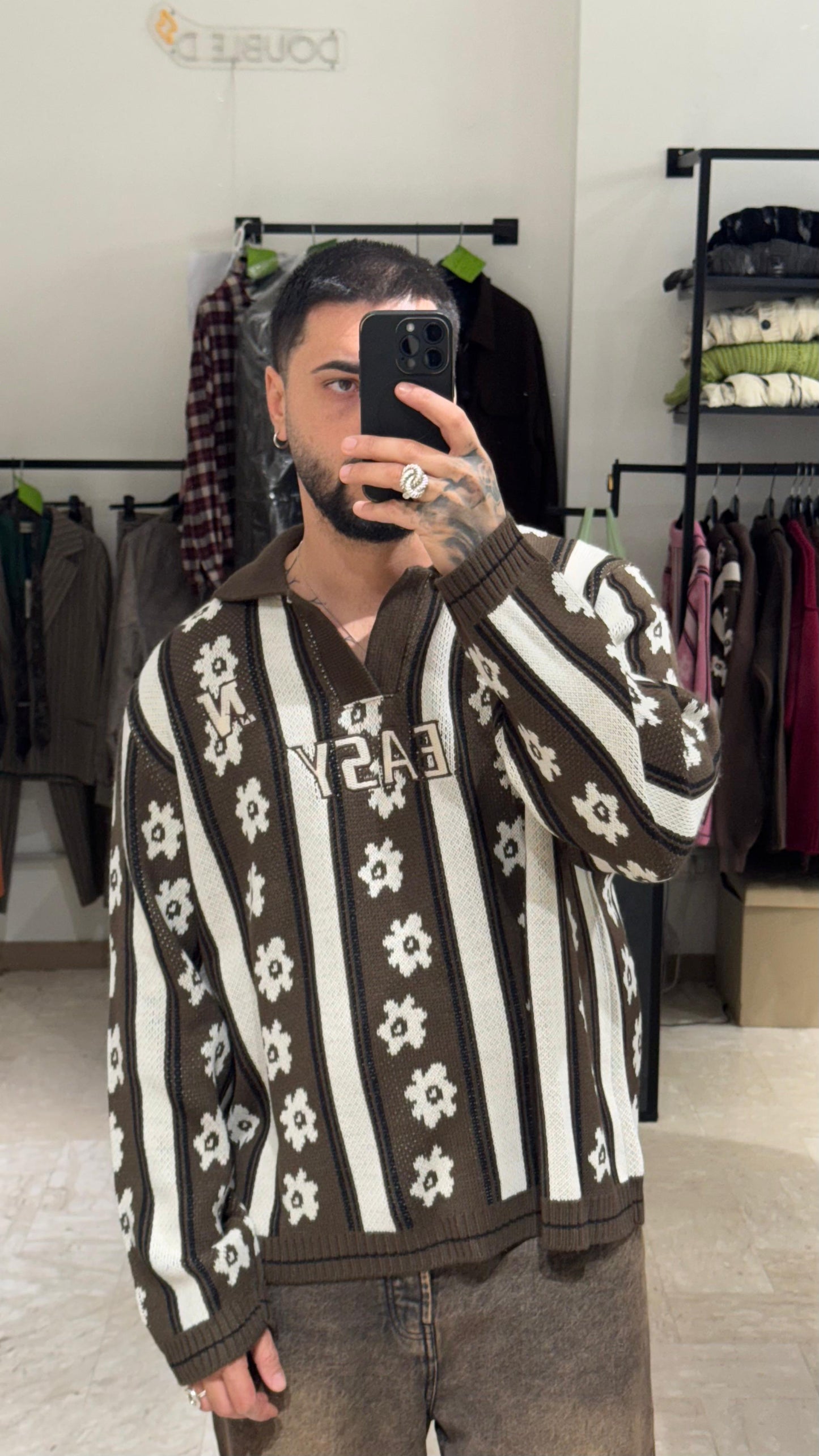 MAGLIONE MORO FLOREAL