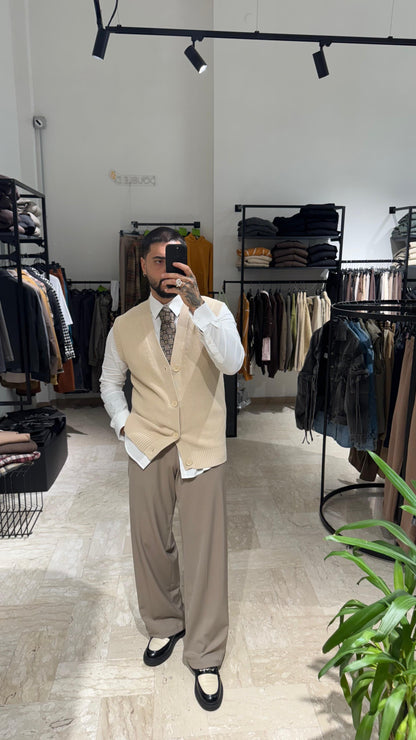 GILET BEIGE A COSTINE