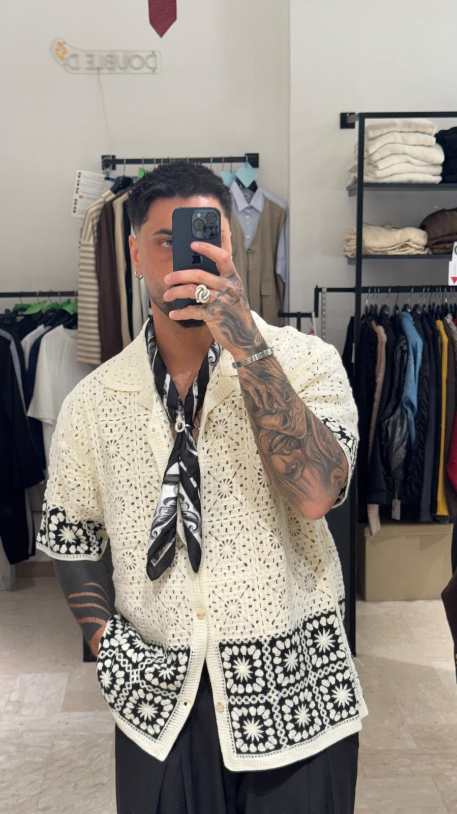 CAMICIA IN PIZZO OVER