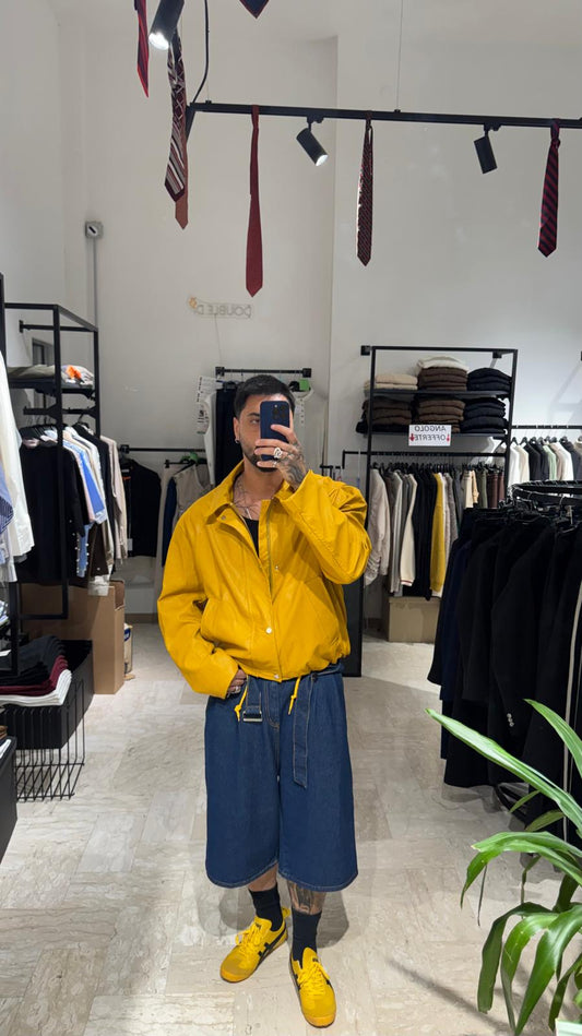 BOMBER CROP/OVER SENAPE