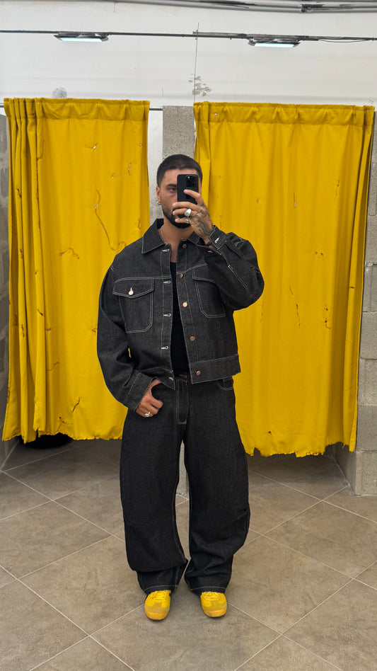 COMPLETO DENIM NERO