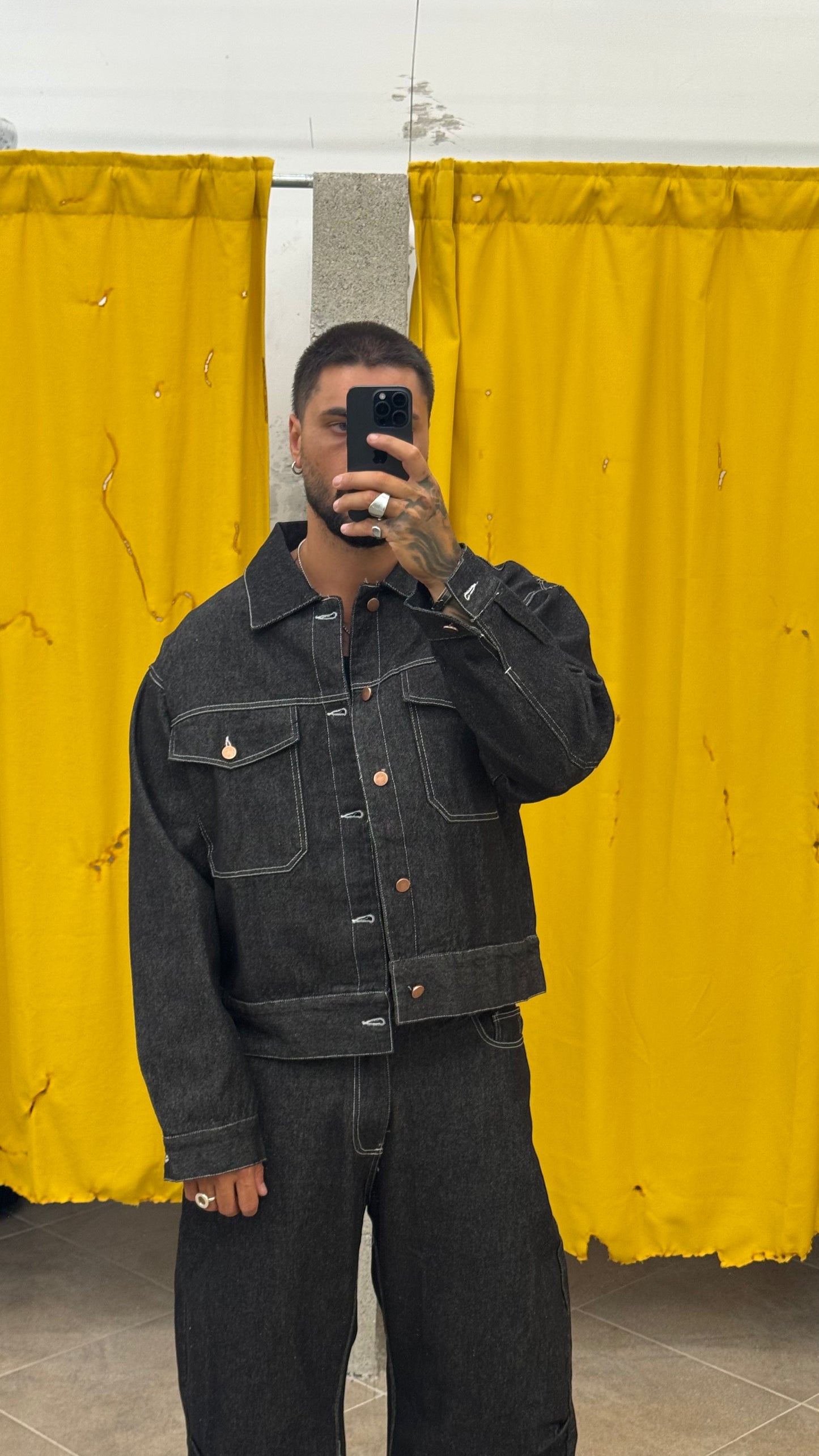 COMPLETO DENIM NERO