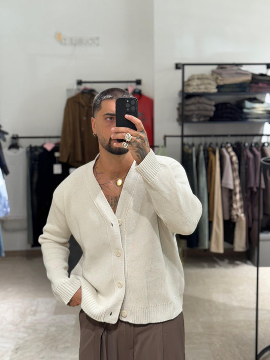 CARDIGAN  BEIGE CROP/OVER