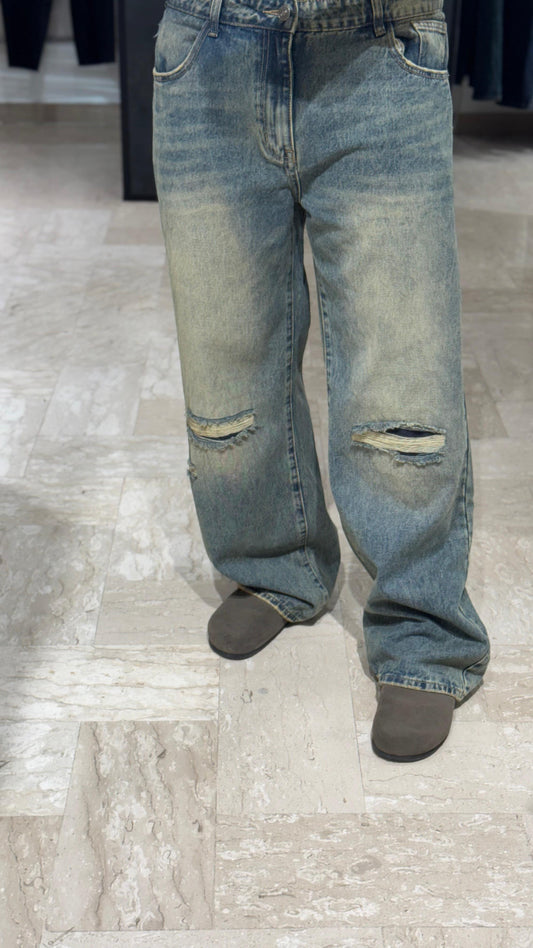 BAGGY SABBIATO CON ROTTURE