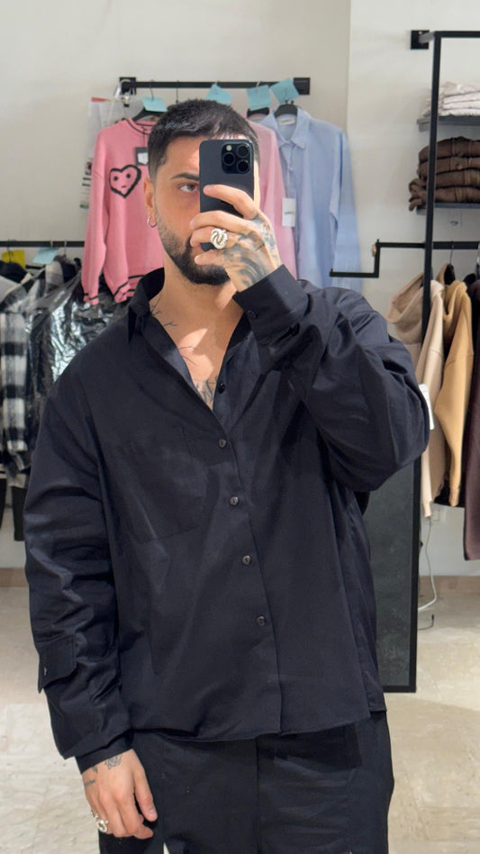 CAMICIA CARGO NERA