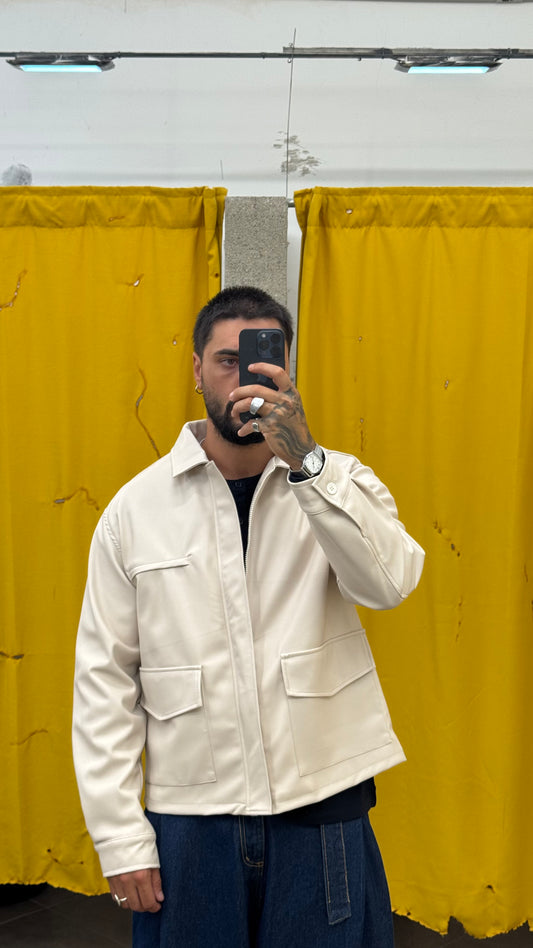 JACKET CREMA CROP/OVER