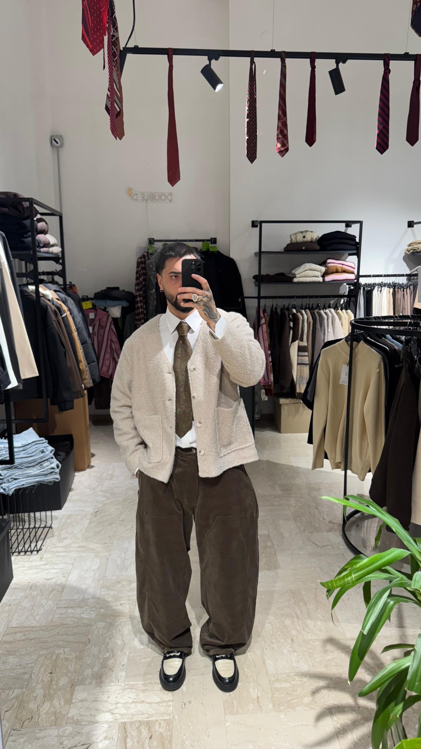 CARDIGAN/GIACCA BEIGE EFFETTO PELO