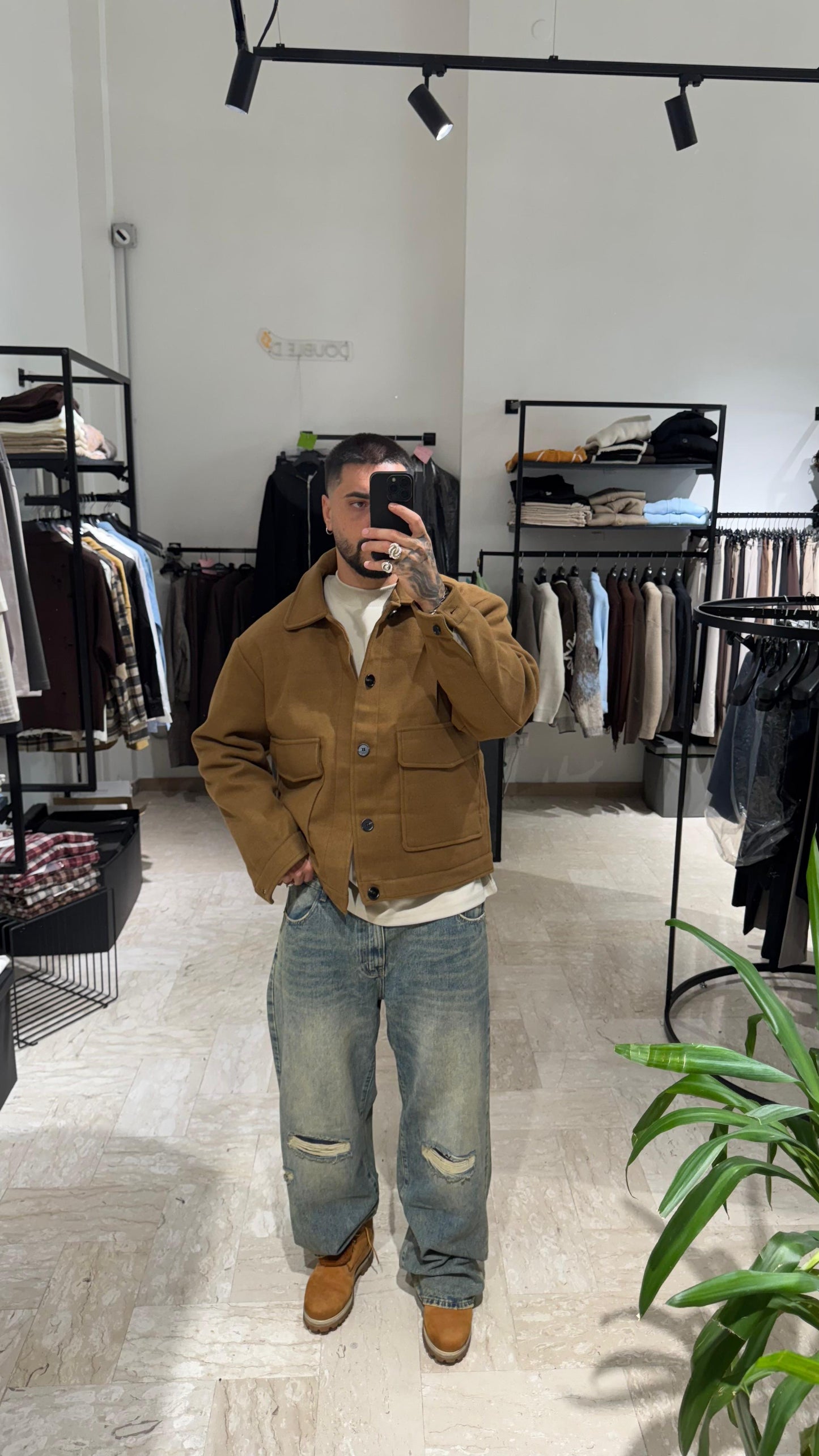 JACKET CAMMELO IN PANNO