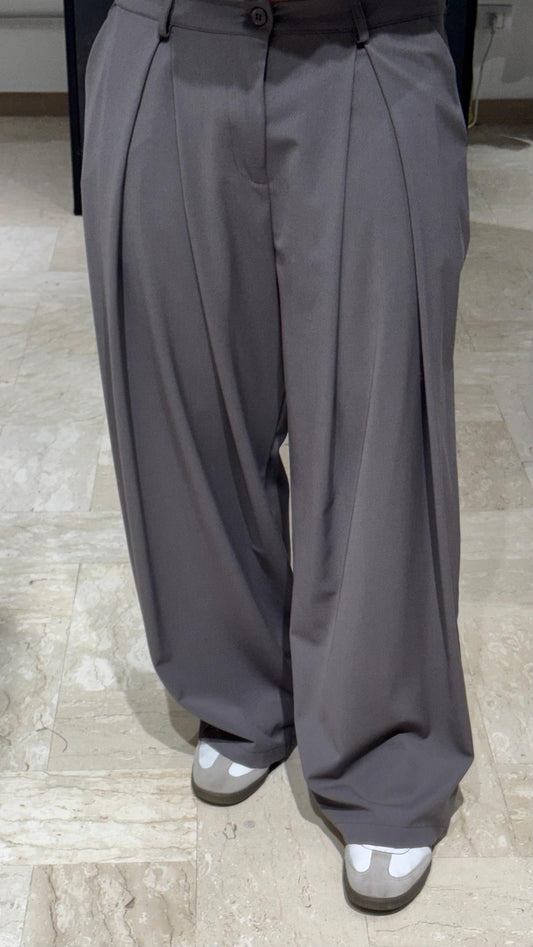 PANTALONE GRIGIO DOPPIA PENCE