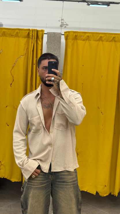 CAMICIA CREMA MORBIDA OVER
