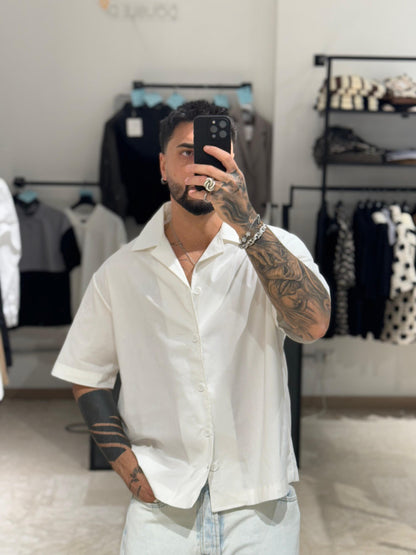 CAMICIA BIANCA CROP HYDO