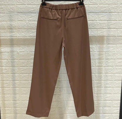 PANT MARRONE FONDO AMPIO