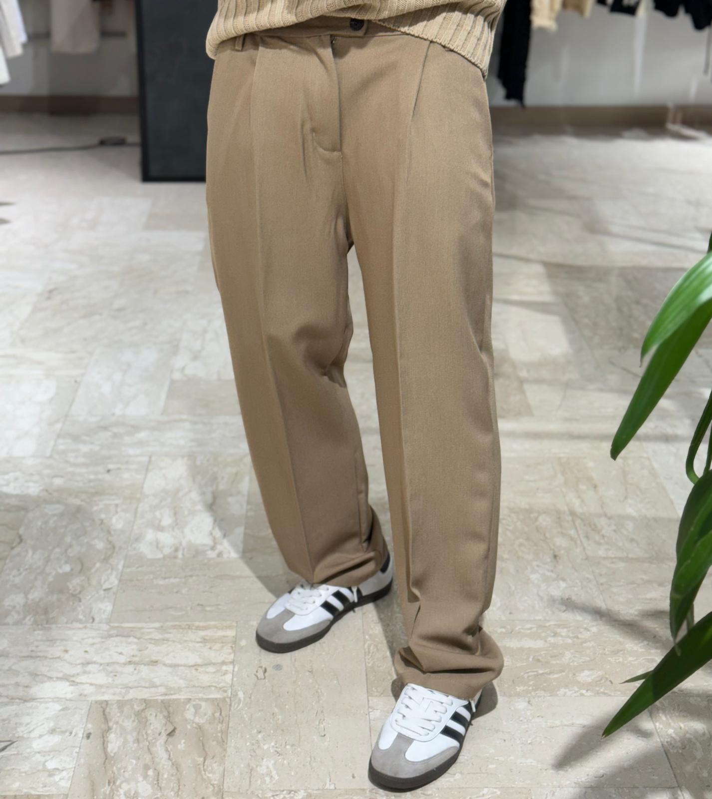 PANT MARRONE FONDO LARGO