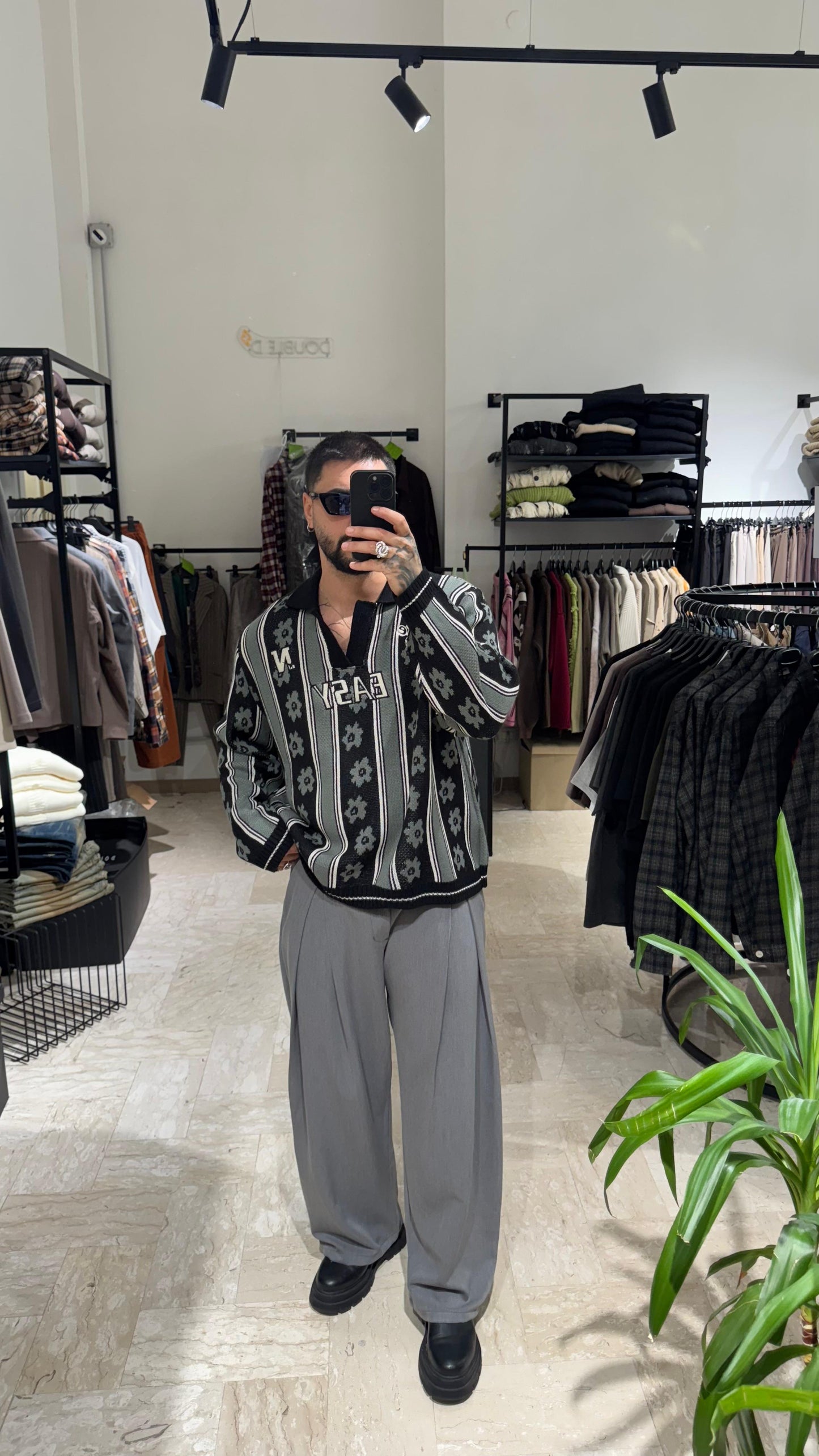 PANTALONE GRIGIO DOPPIA PENCE