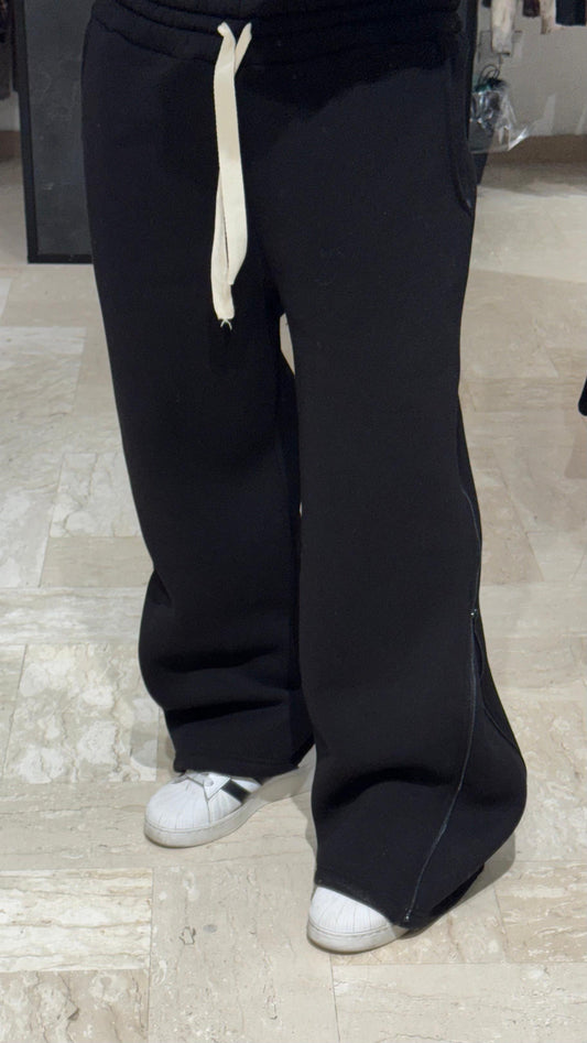 PANTATUTA FLARE NERO CON ZIP