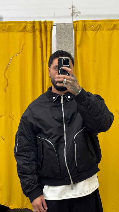 BOMBER NERO CROP