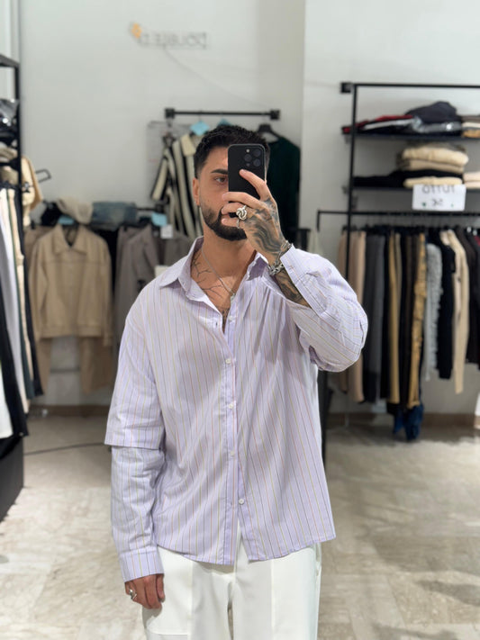 CAMICIA VIOLA DOUBLE