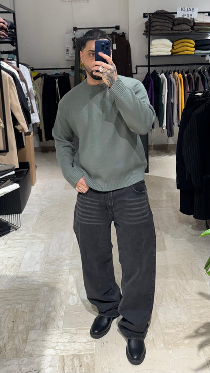 BAGGY NERO WASHED